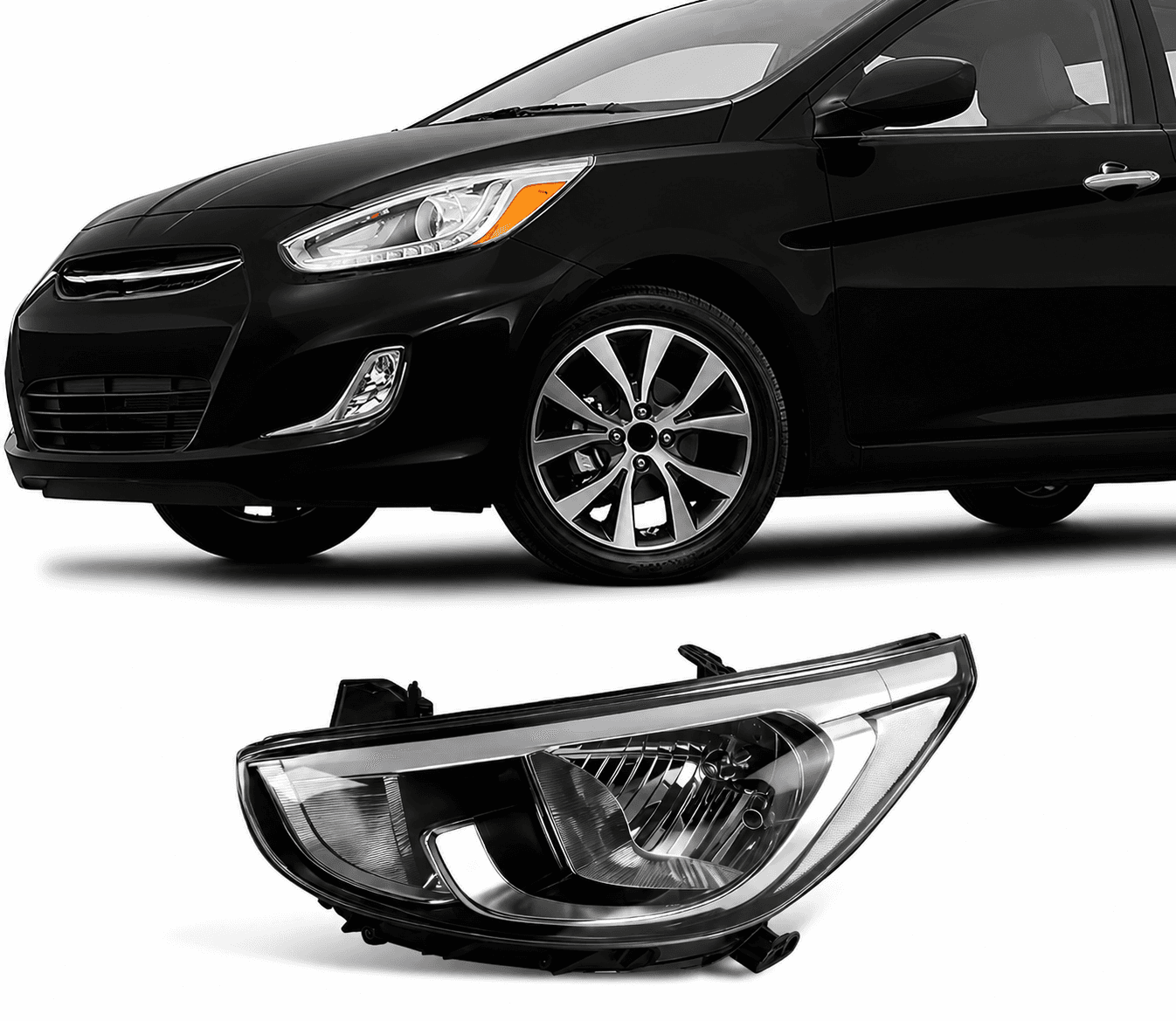 Optique avant gauche voiture Hyundai Accent 4 (2012-2017) - 92101-1R740